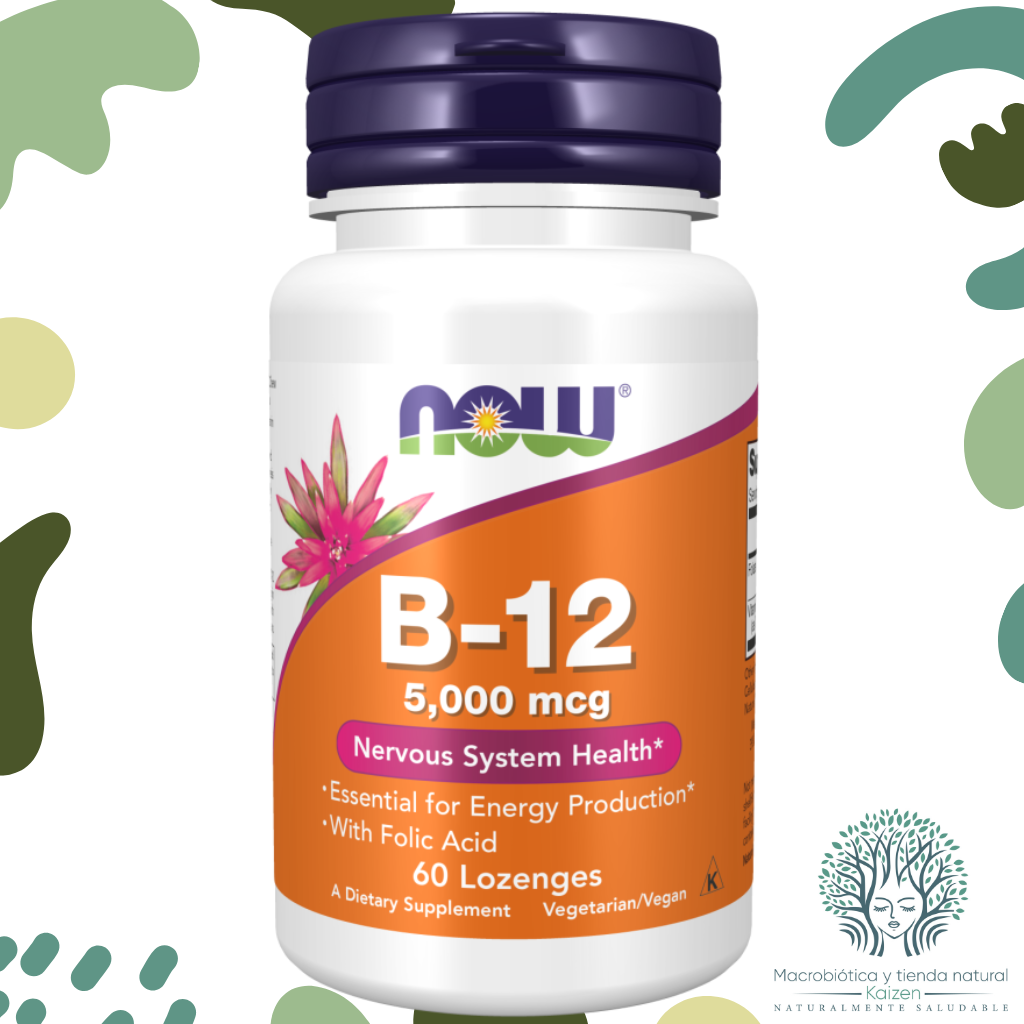 Capsulas Vitamina  B12 5000mcg Masticable 60 unidades NOW - Imagen principal