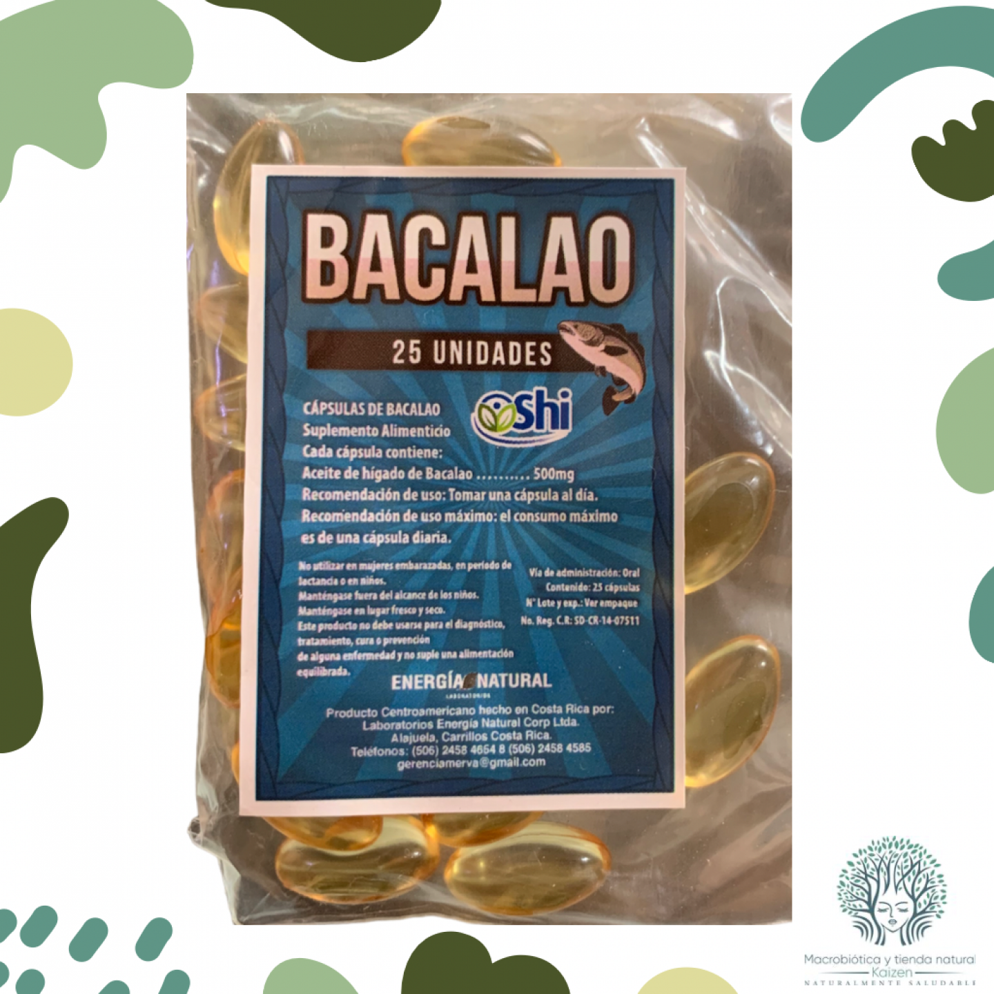 Capsulas Bacalao 25 unidades MERVA 
