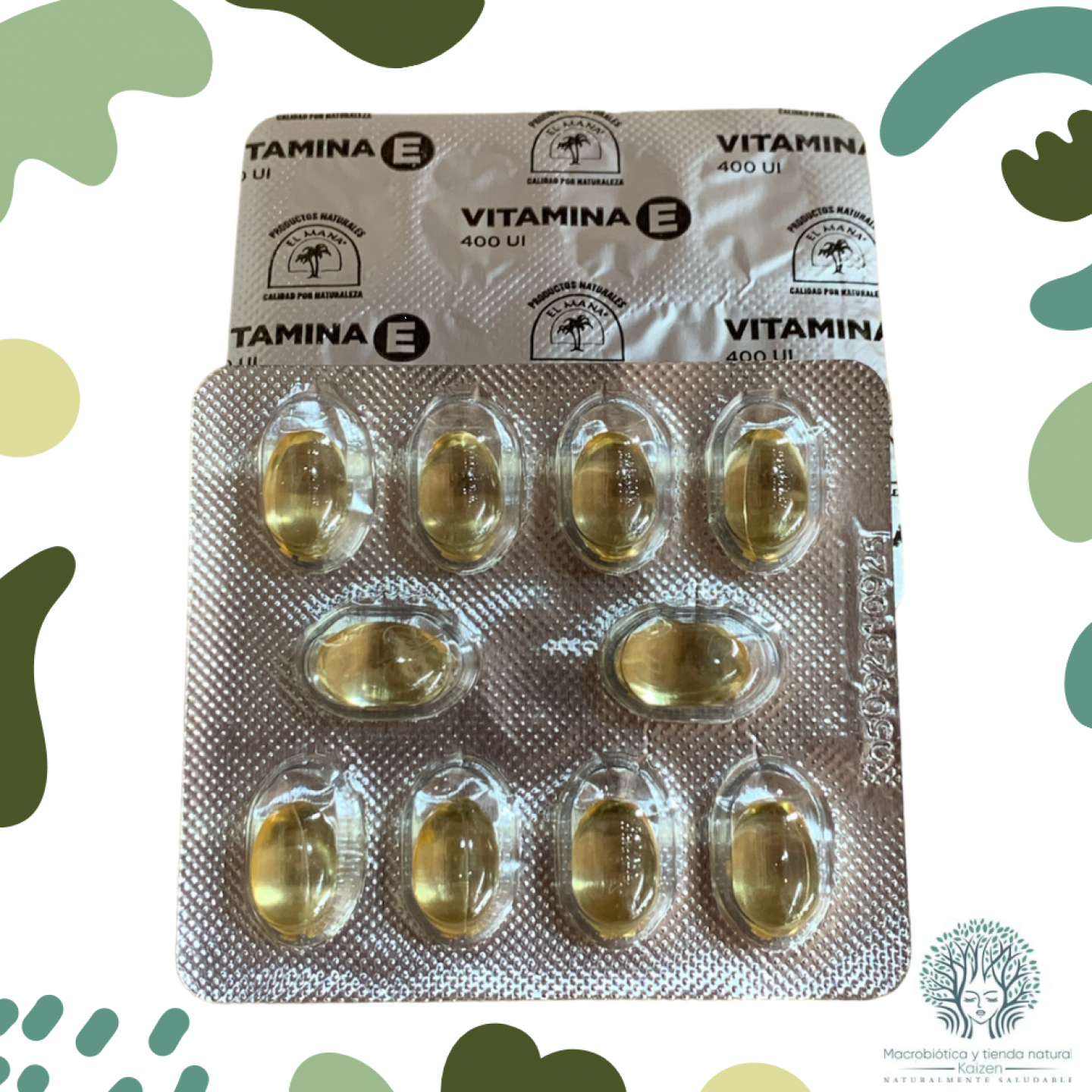 Blister Vitamina E 400mg 10 unidades MANA