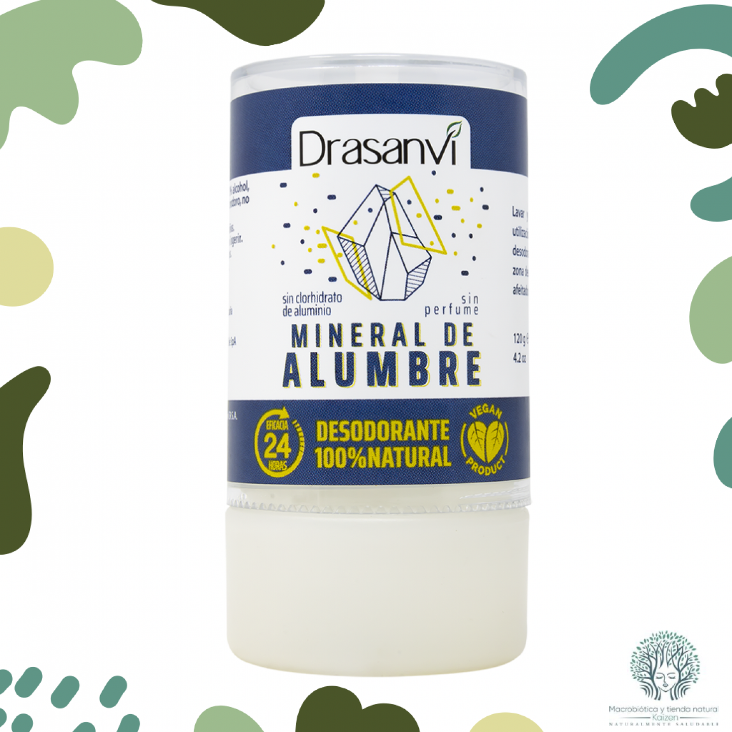 Desodorante Piedra de Alumbre 120g DRASANVI