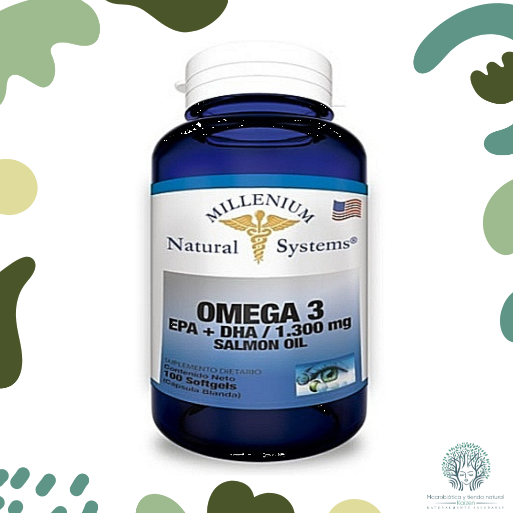Capsulas Omega 3 1300mg Salmon 100 unidades MILLENIUM