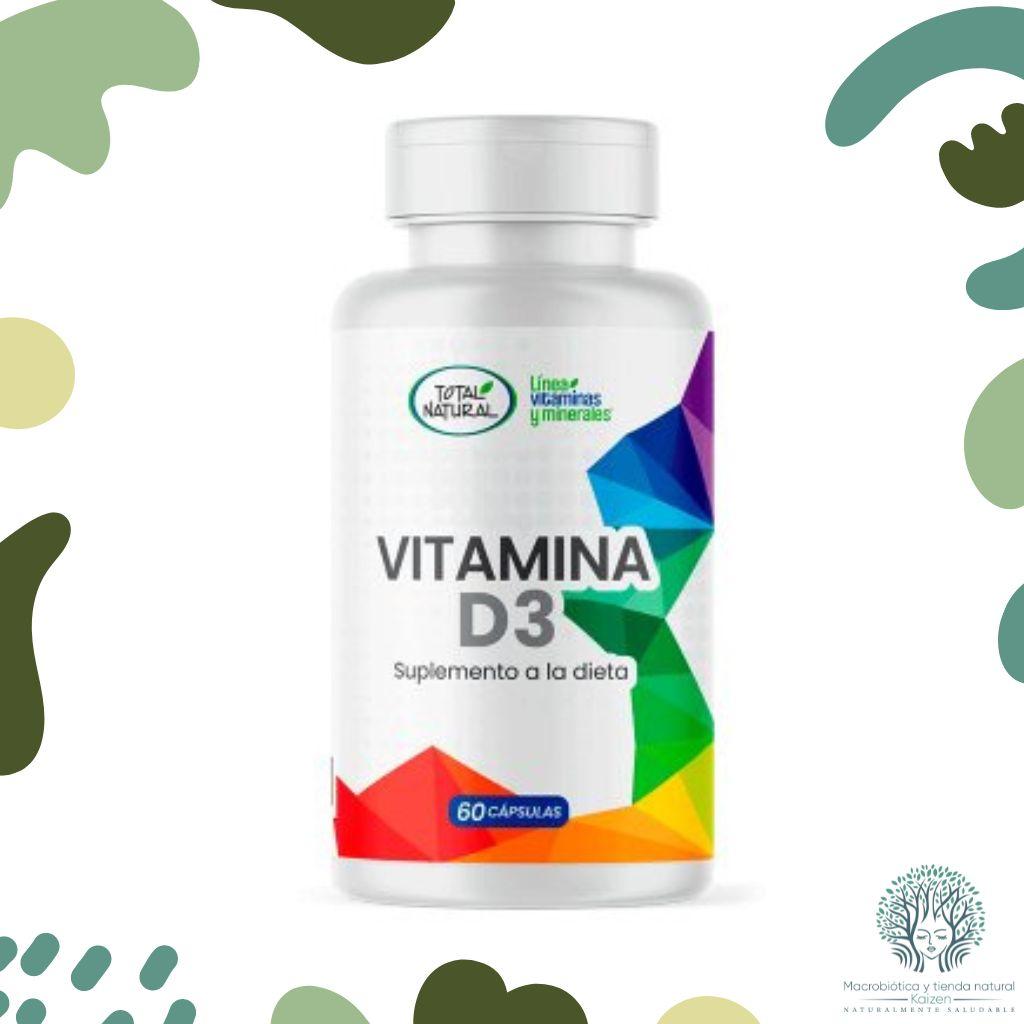 Capsulas Vitamina D3 60 unidades TOTAL NATURAL