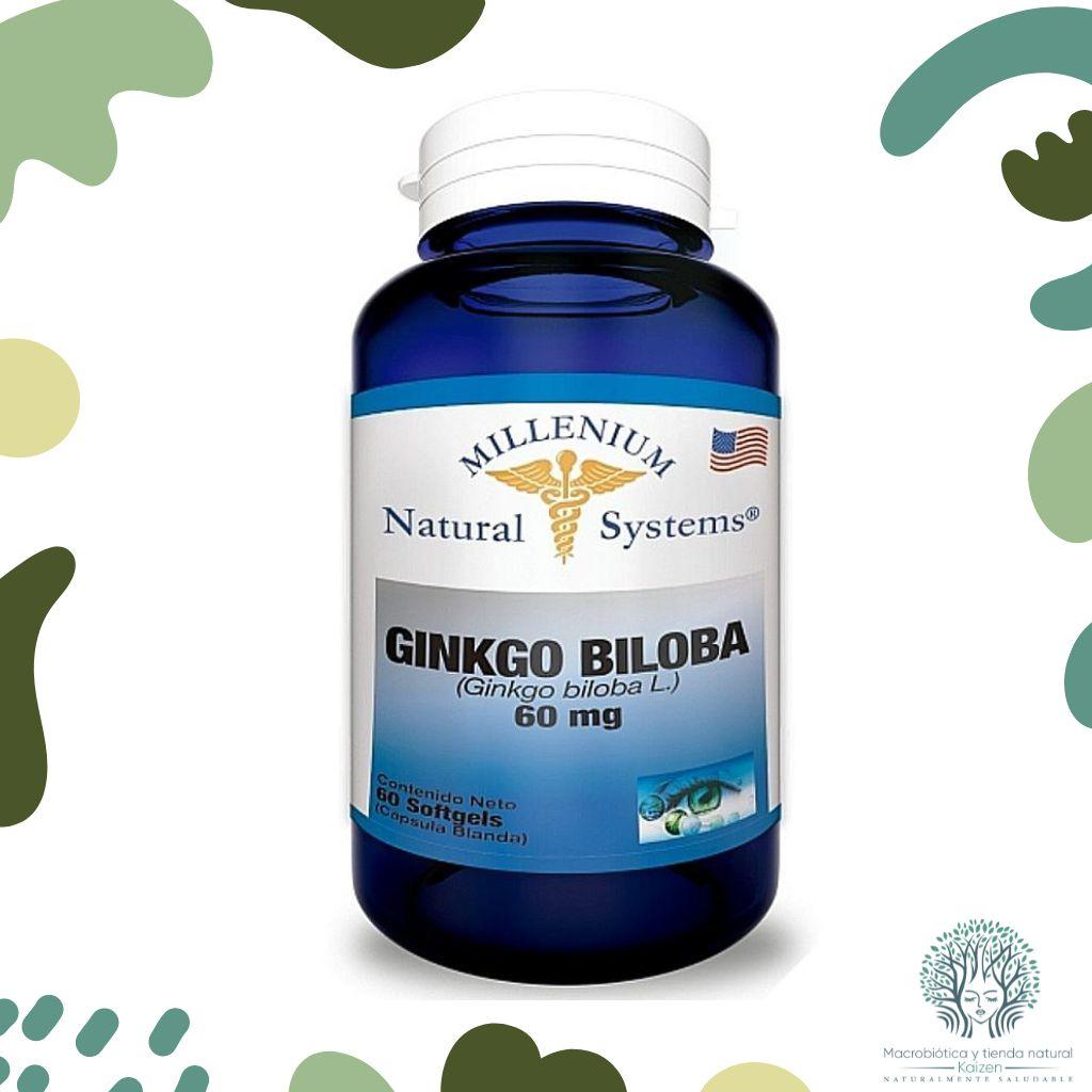 Capsulas Ginkgo Biloba 60mg 60 unidades MILLENIUM