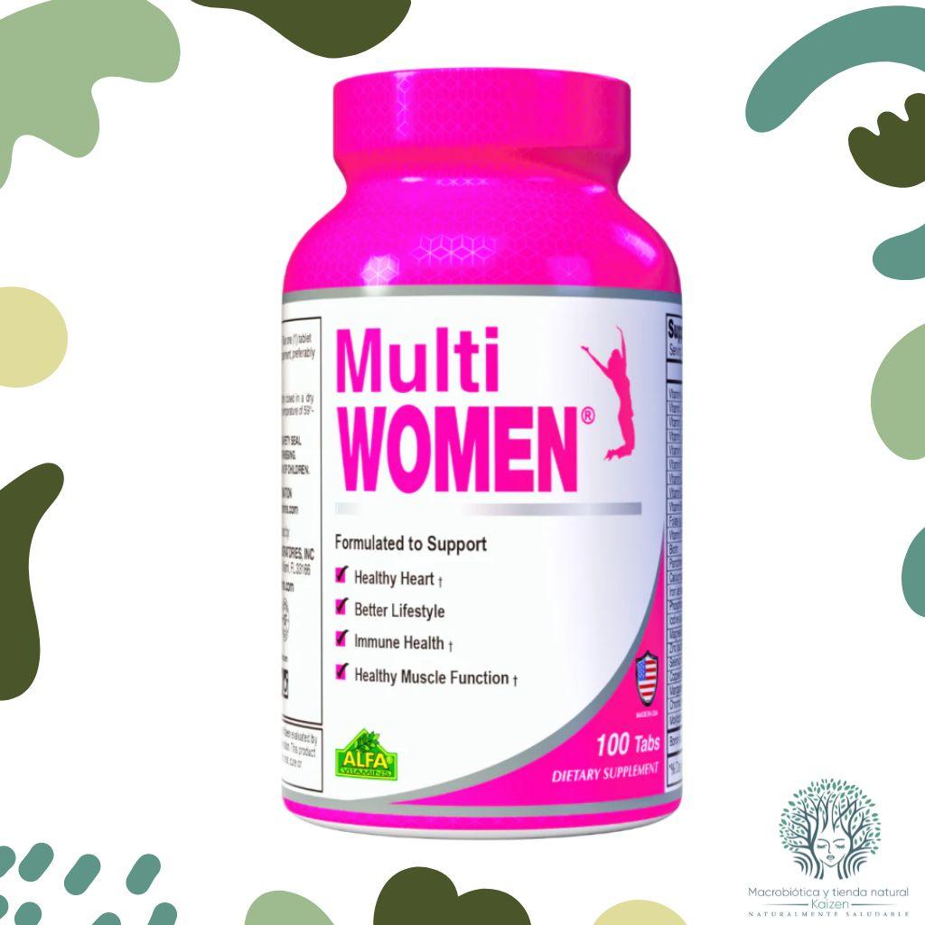 Capsulas Multivitaminico mujer MULTIWOMEN 100 unidades ALFA VITAMINS