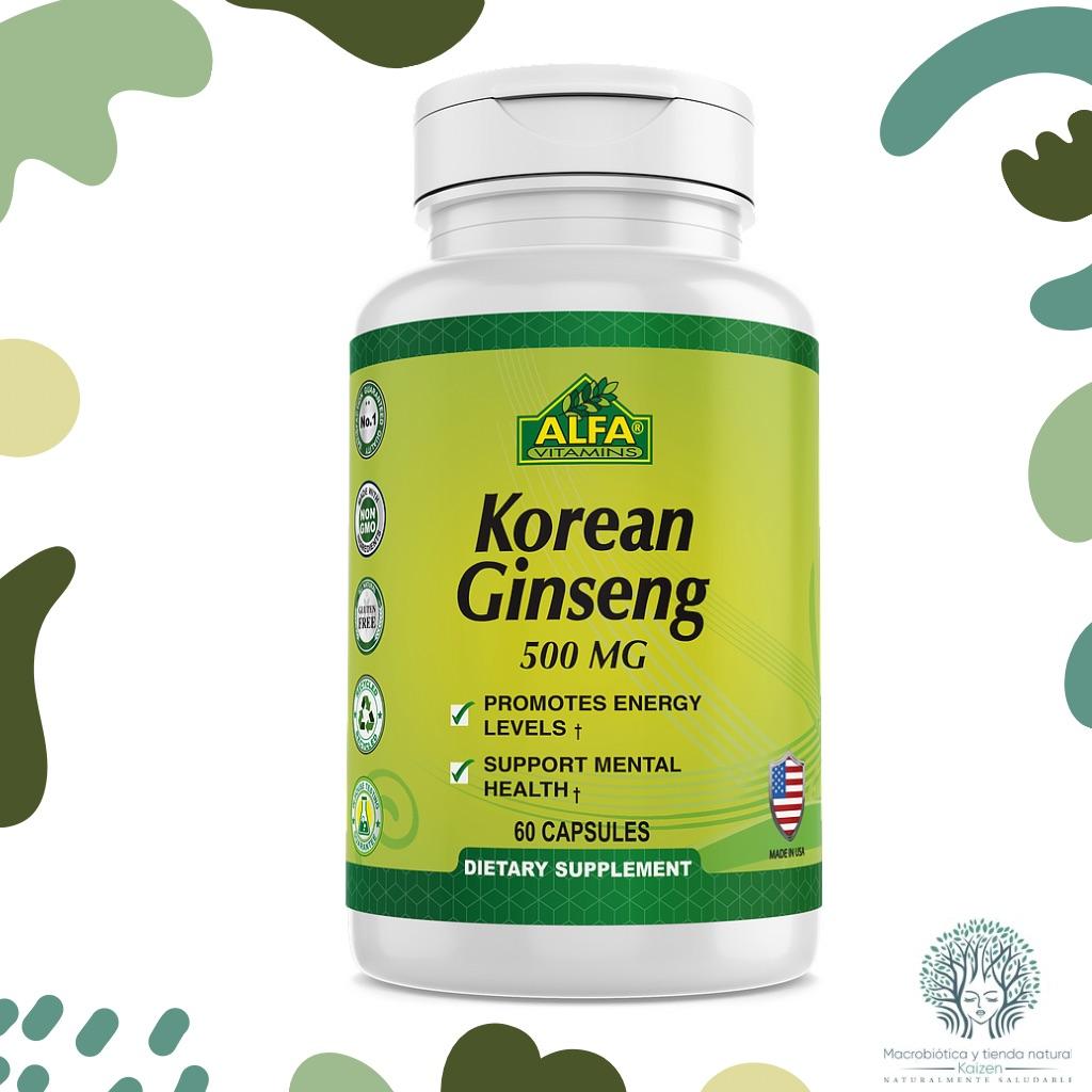 Capsulas Ginseng 60 unidades ALFA VITAMINS