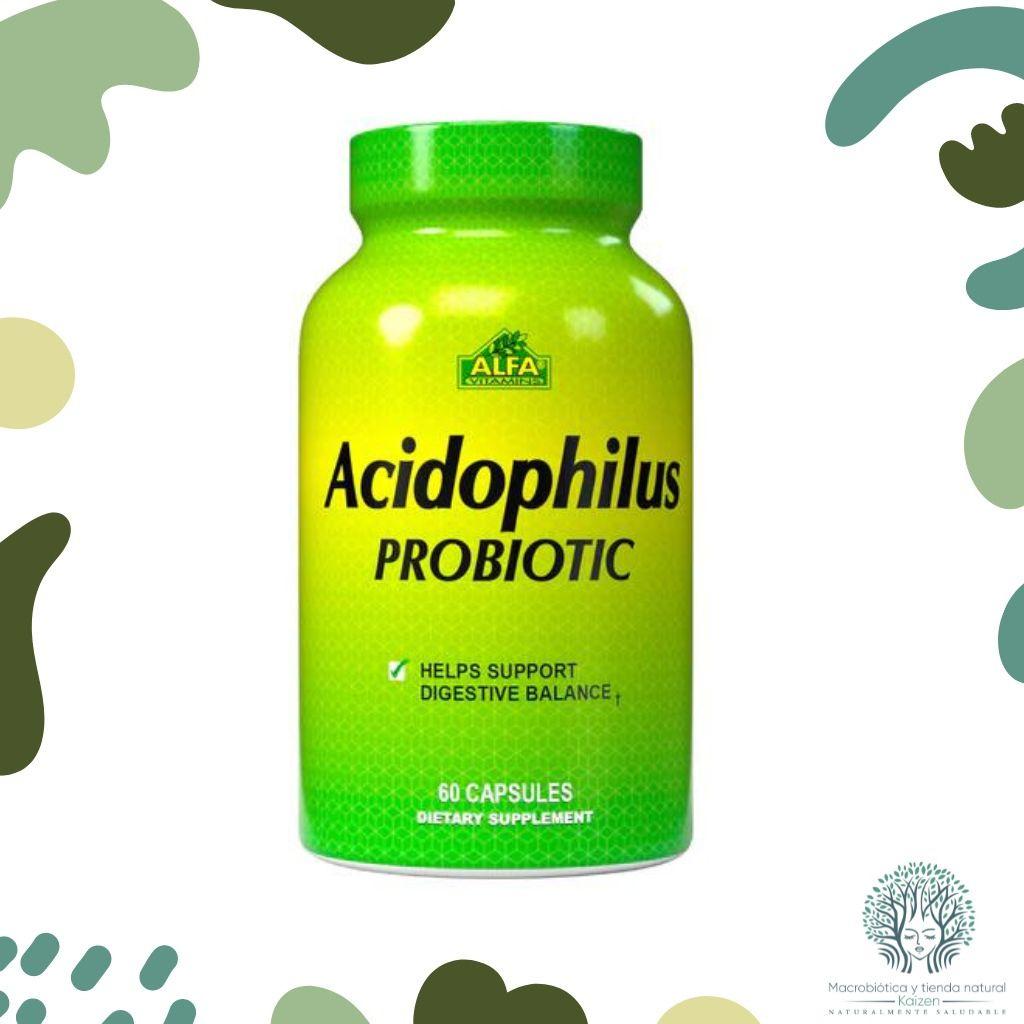 Capsulas Acidophilus Probioticos 60 unidades ALFA VITAMINS - Imagen principal