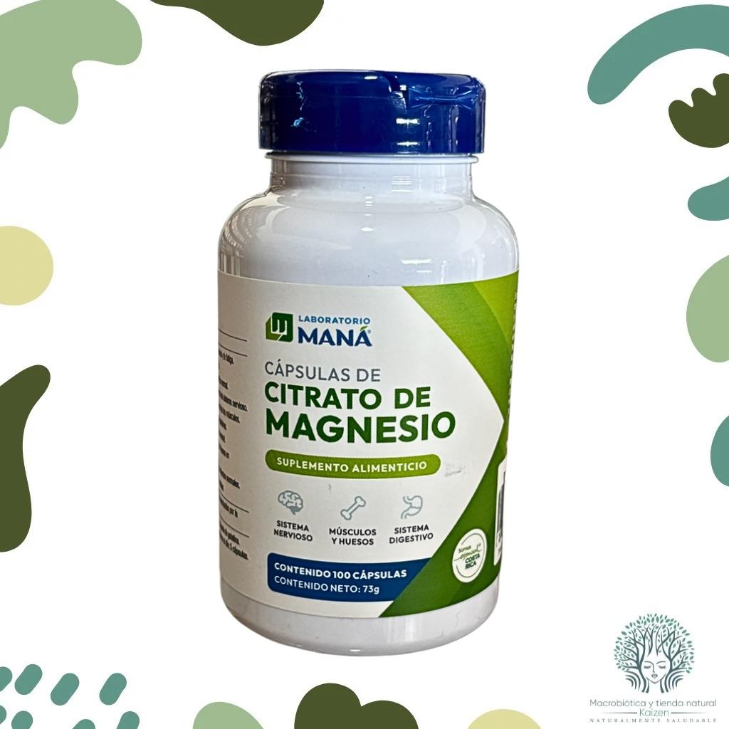 Capsulas Citrato de Magnesio 100 unidades MANA