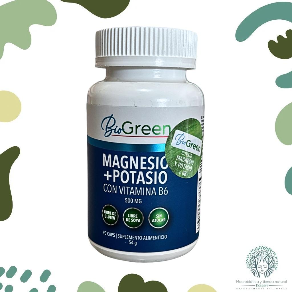Capsulas Citrato de Magnesio Potasio 90 unidades BIOGREEN