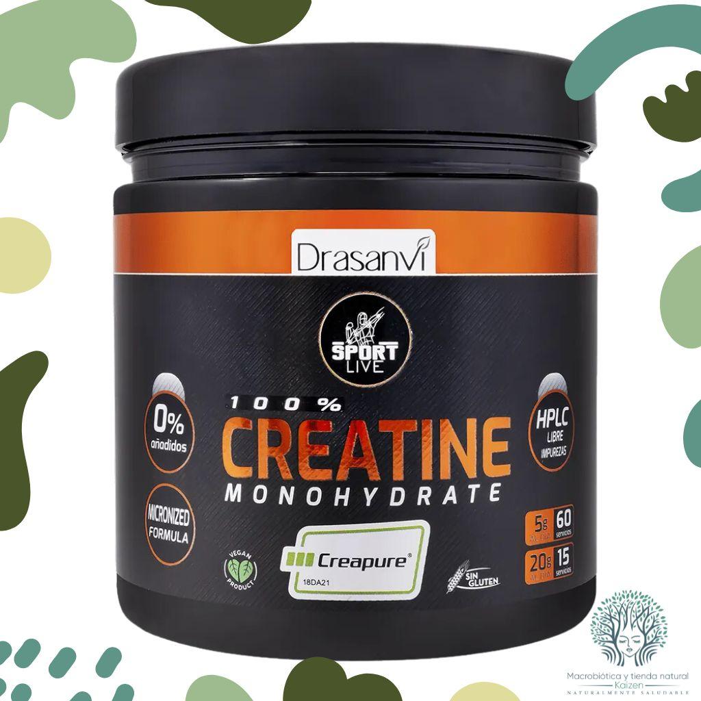 Creatina Monohidrato 65 servicios pura 300G DRASANVI