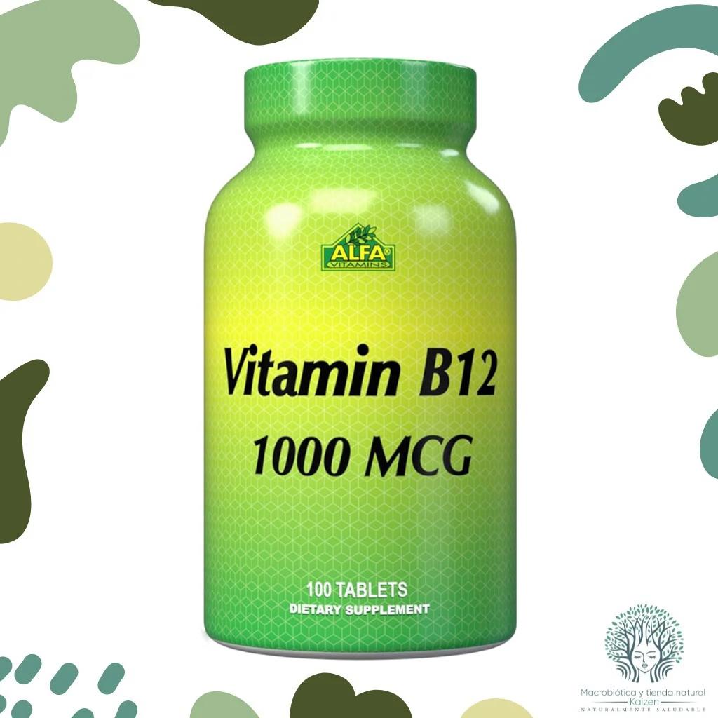 Capsulas Vitamina B12 1000mcg 100 unidades ALFA VITAMINS