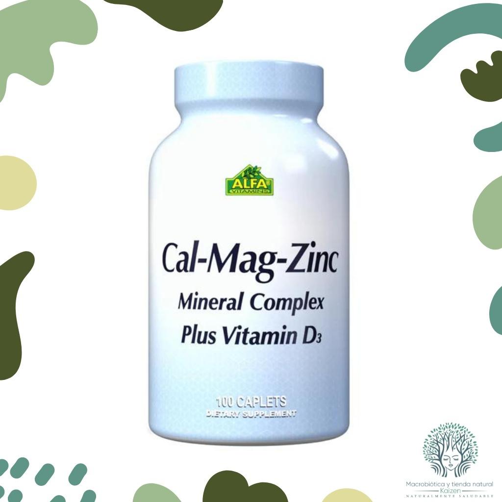 Capsulas Calcio Magnesio Zinc 100 unidades ALFA VITAMINS
