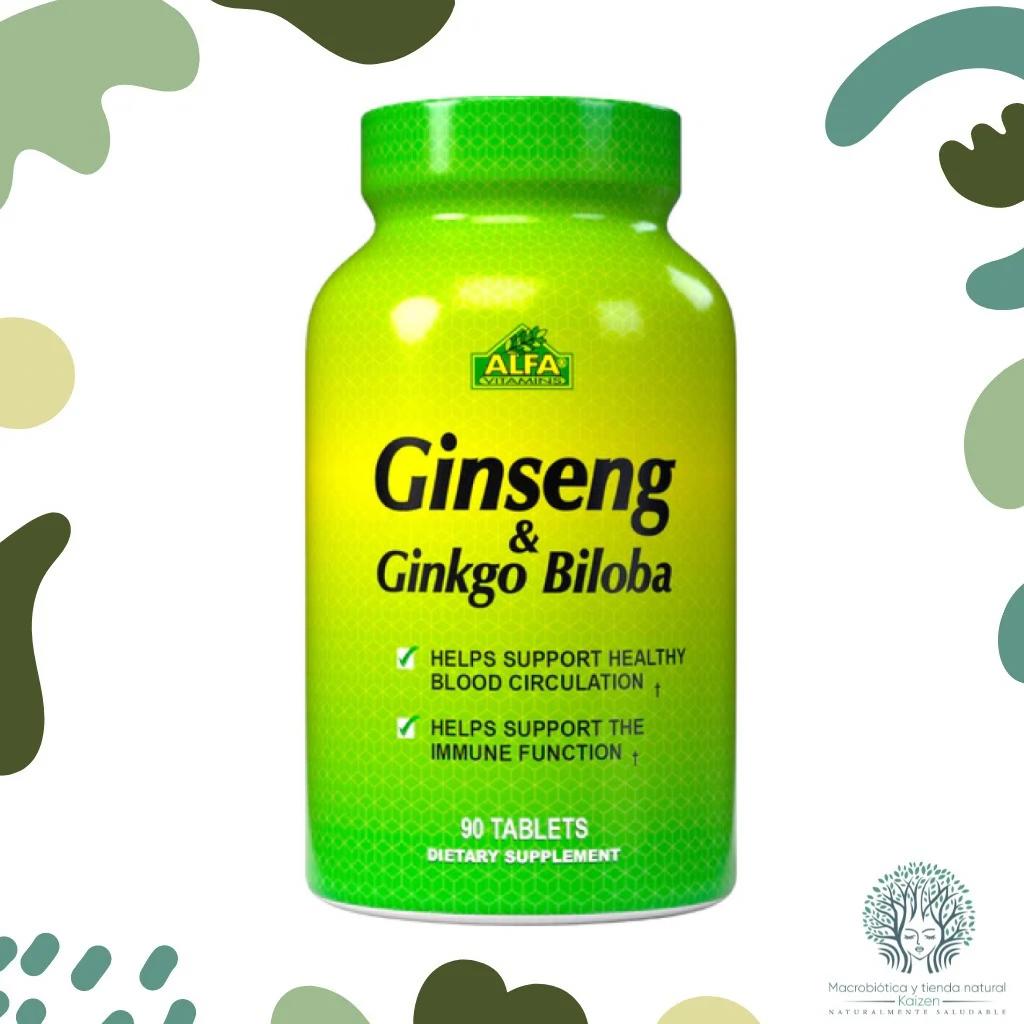 Capsulas Ginseng Ginkgo Biloba 90 unidades ALFA VITAMINS