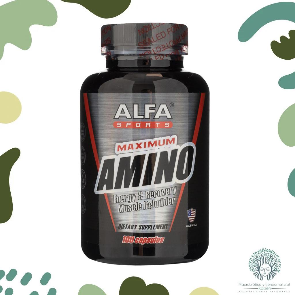 Capsulas Maximo Amino Acidos 100 unidades ALFA SPORT