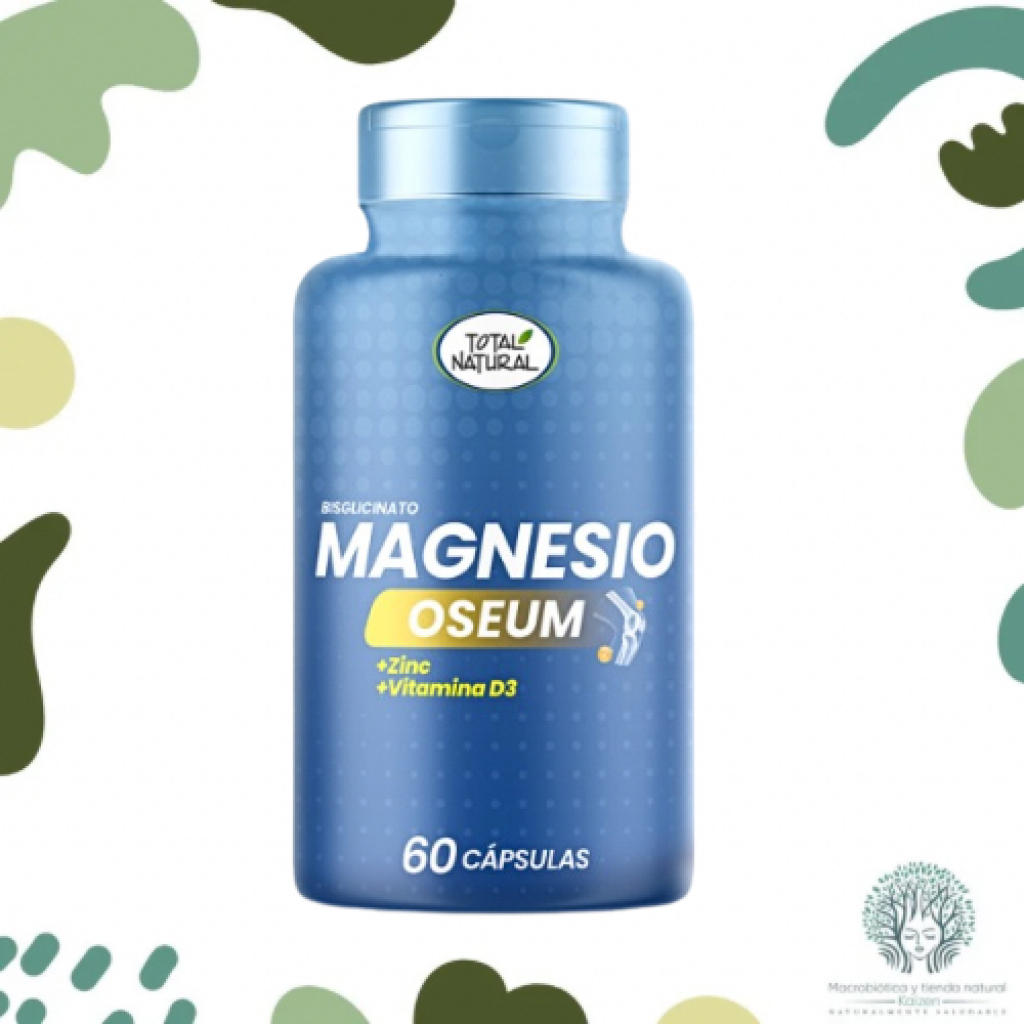 Capsulas OSEUM Bisglicinato de Magnesio Zinc D3 60 unidades TOTAL NATURAL - Imagen principal