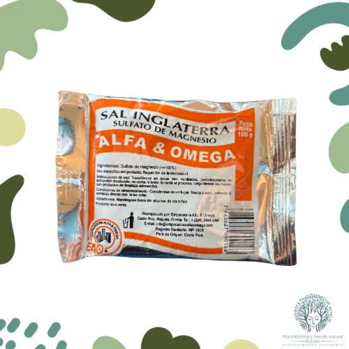 Sal Sulfato de magnesio100G ALFAOMEGA