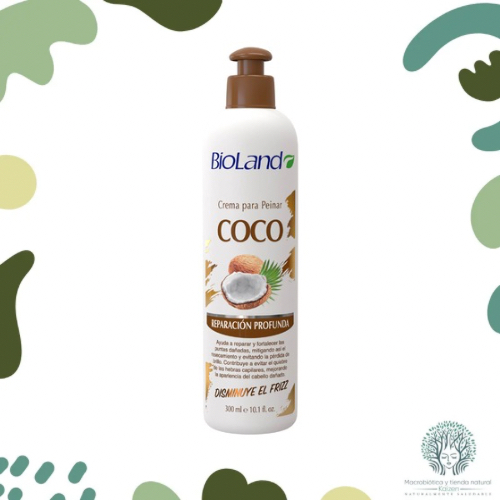 Crema peinar Coco 300ml Reparacion Profunda BIOLAND - Imagen principal