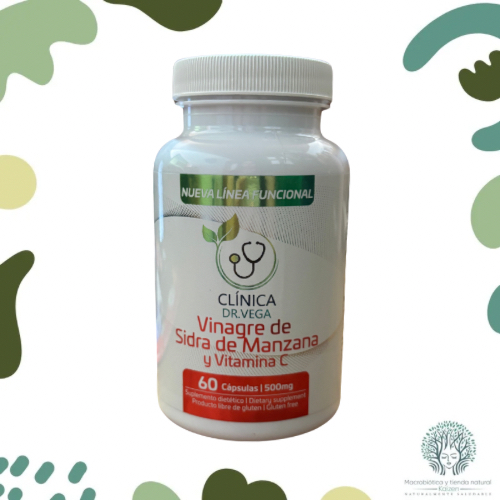 Capsulas Vinagre de Manzana con Vitamina C 60 unidades DR.VEGA