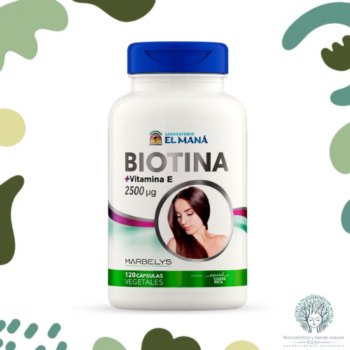 Capsulas Biotina con Vitamina E 120 unidades MANA