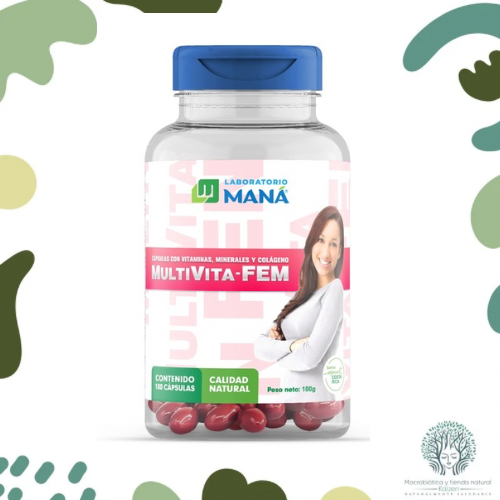 Capsulas Multivita Fem 100 unidades MANA