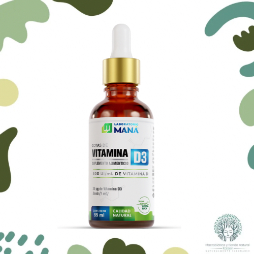 Gotas Vitamina D3  800UI 35ML MANA - Imagen principal