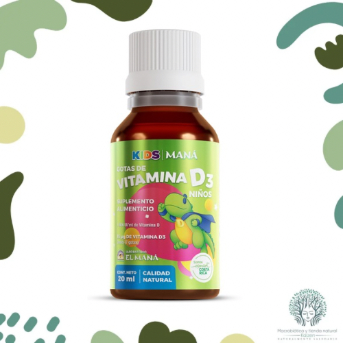 Gotas Vitamina D3 Ni&ntilde;os 20ML MANA  - Imagen principal