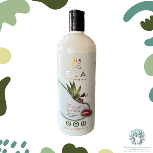 Shampoo Control Caspa Sin Sal 600ml ELA FITOCOSMETICA