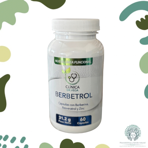 Capsulas BERBETROL Berberina con Resveratrol 60 unidades DR.VEGA