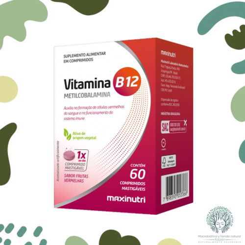 Capsulas Vitamina B12 masticable 60 unidades MAXINUTRI - Imagen principal