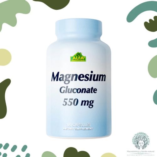 Capsulas Magnesio Gluconate 100 unidades ALFA - Imagen principal