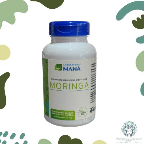 Capsulas Moringa 100 unidades MANA - Imagen principal