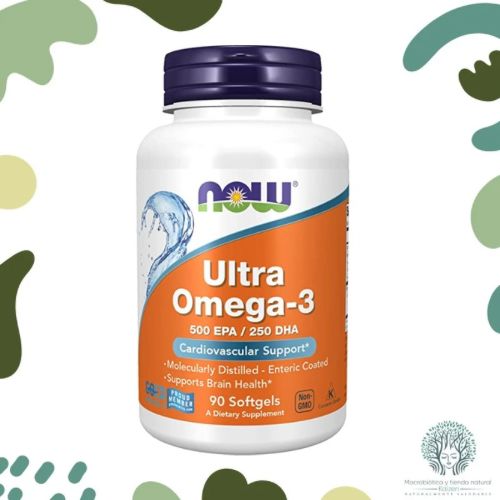 Capsulas Ultra Omega 3 EPA 500 DHA 250 90 unidades NOW 