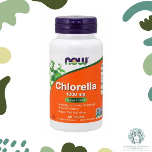 Capsulas Clorela 1000mg 60 unidades NOW - Imagen principal