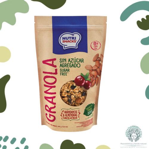 Granola Arandanos y Almendra Sin Azucar 250G NUTRI SNACKS - Imagen principal