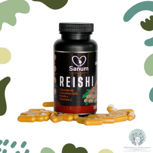 Capsulas Hongo Reishi con coenzima Q10 30 unidades SANUM