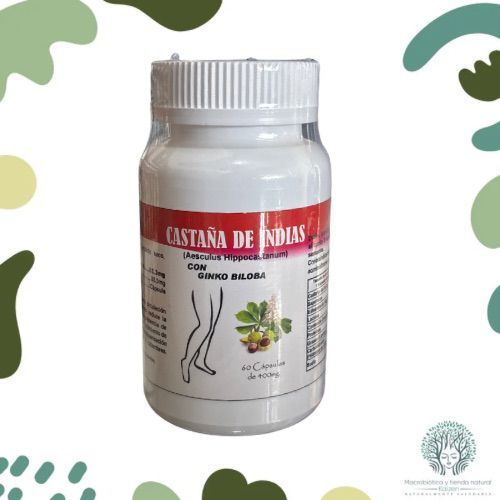 Capsulas Casta&ntilde;a de Indias Ginkgo Biloba 60 unidades TESORO NATURAL - Imagen principal