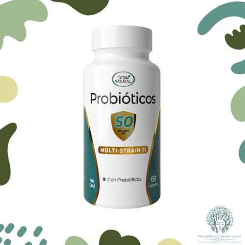 Capsulas Probi&oacute;ticos 50 billones 60 unidades TOTAL NATURAL