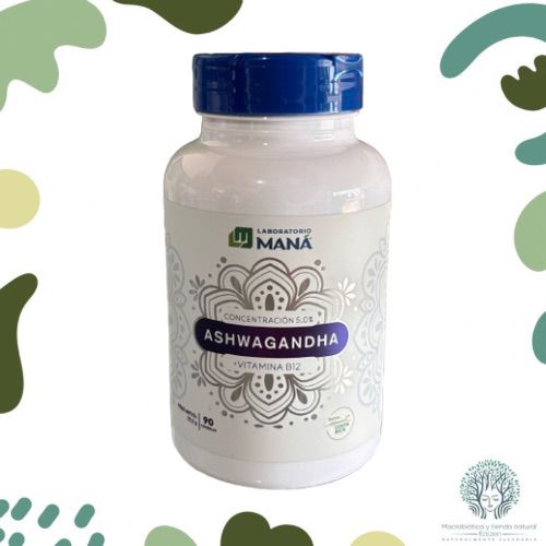 Capsulas Ashwagandha con Vitamina B12 90 unidades MANA