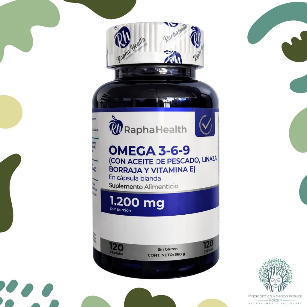 Capsulas Omega 369 120 unidades RAPHA HEALTH