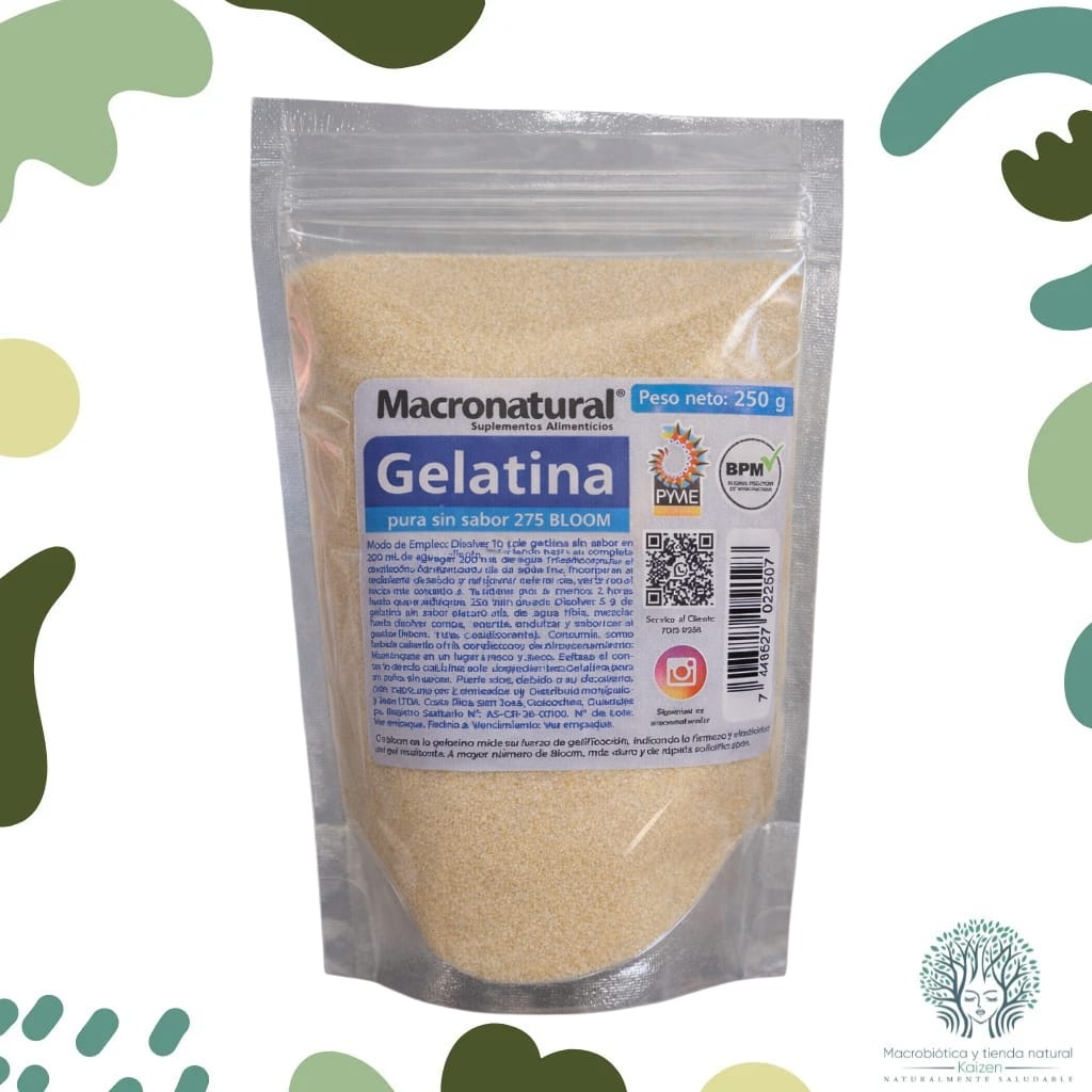 Gelatina sin Sabor 250g MACRONATURAL - Imagen principal